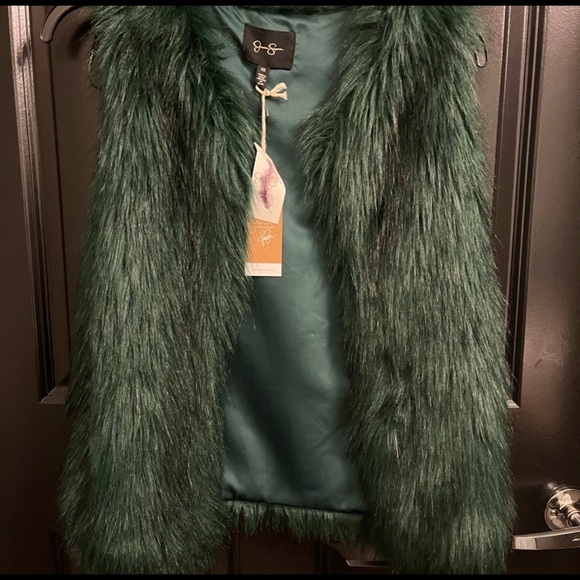 New Jessica Simpson Faux Fur Vest size XS